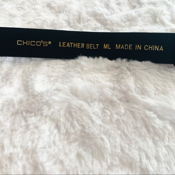 Chicos Rhinestone Bling Leather Statement Belt M!L - Picture 9 of 12